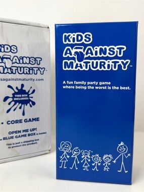 Kids Against Maturity Family Party Card Game Complete Blue Box Ages 10+